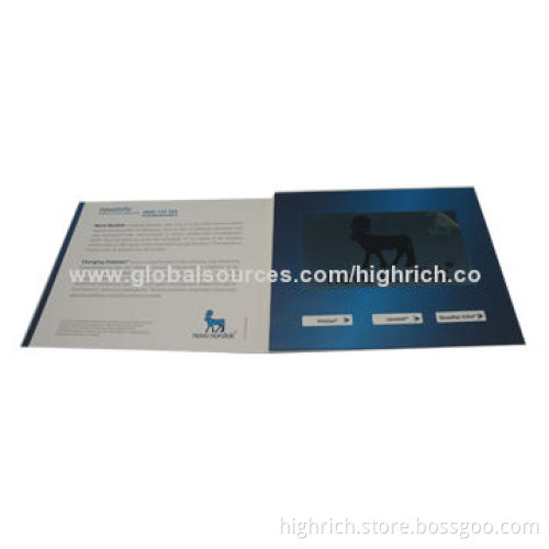 7" LCD screen video brochure greeting cardNew